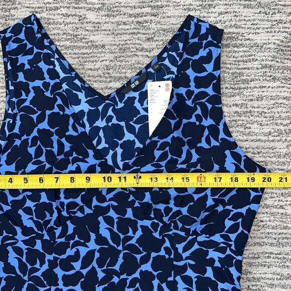 NWT UNIQLO Printed V-Neck Sleeveless Mini Dress Large - Picture 7 of 12